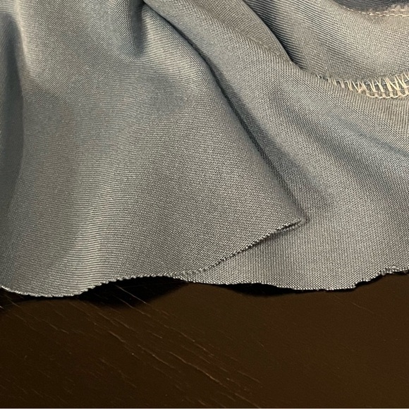 VIBE bodycon flirty dress, side slit & ruffle detail, Teal blue, stretchy, M - Picture 13 of 13